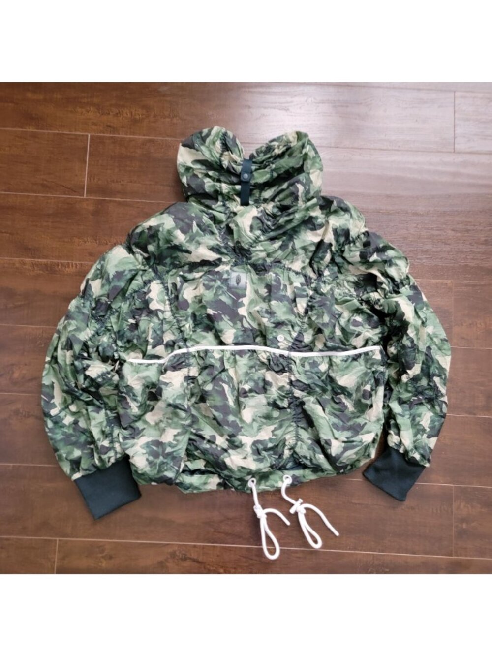 Free People Happy Camper Printed Pullover Jacket Athletic Gorpcore Camo Womens M - Picture 3 of 7